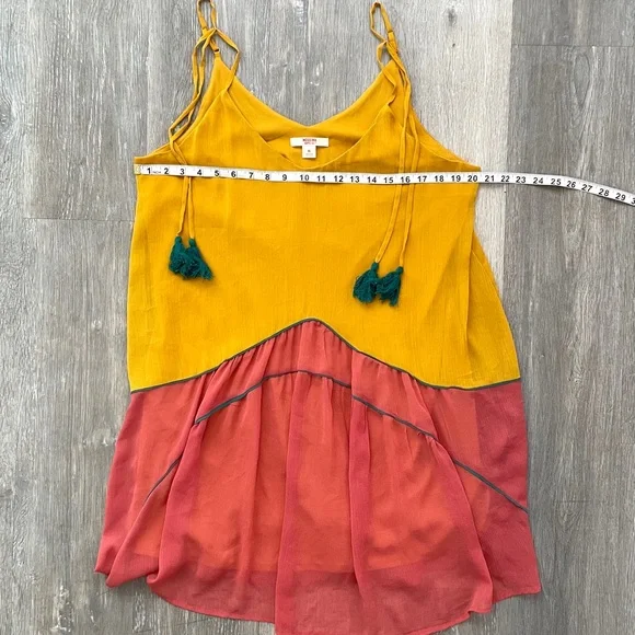 Mossimo Supply Co. two-tone Yellow/Coral dress Festival Beach - Picture 6 of 7